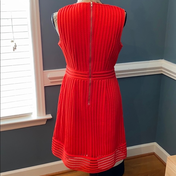 J.CREW orange eyelet vneck dress, sz8 - Picture 3 of 6